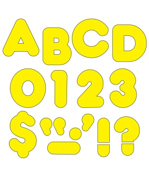 Yellow 4" Casual Uppercase Ready Letters®