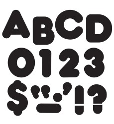 Black 4" Casual Uppercase Ready Letters®