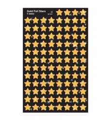 Gold Foil Stars superShapes Stickers, 400 ct