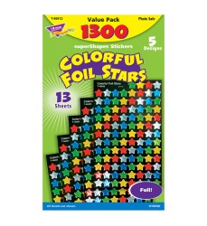 Colorful Foil Stars superShapes Value Pack, 1300 ct