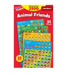 Animal Friends superSpots® Stickers Variety Pack, 2500 ct