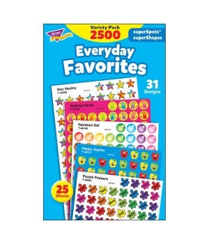 Everyday Favorites superSpots®/superShapes VarPk, 2500 ct