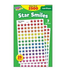 Star Smiles superShapes Stickers Value Pack, 2500 ct