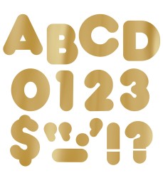 Gold Metallic 4" Casual UC Ready Letters®