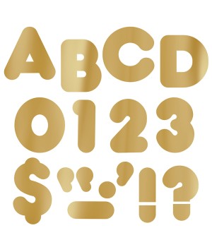 Gold Metallic 4" Casual UC Ready Letters®