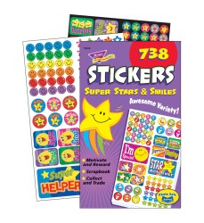 Super Stars & Smiles Sticker Pad, 738 ct