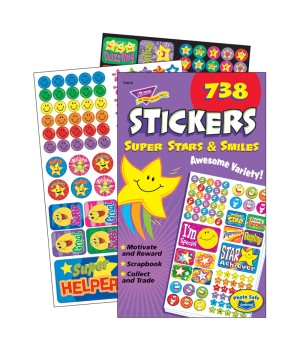 Super Stars & Smiles Sticker Pad, 738 ct