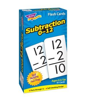 Subtraction 0-12 Skill Drill Flash Cards