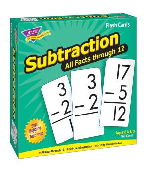 Subtraction 0-12 All Facts Skill Drill Flash Cards