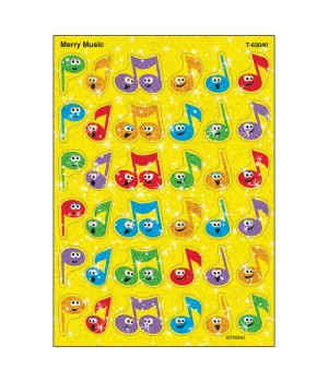 Merry Music Sparkle Stickers®, 72 ct