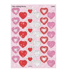 Shimmering Hearts Sparkle Stickers®, 72 ct