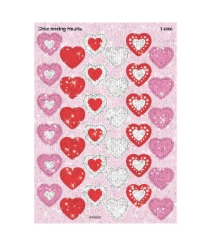 Shimmering Hearts Sparkle Stickers®, 72 ct