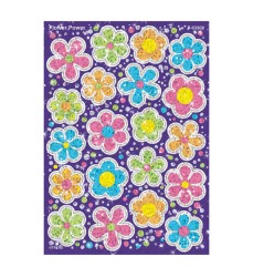 Flower Power Sparkle Stickers®-Large, 40 ct