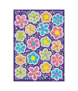 Flower Power Sparkle Stickers®-Large, 40 ct