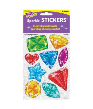 Sparkling Gemz! Large Sparkle Stickers®, 18 ct.