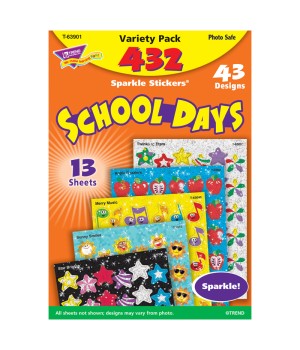 School Days Sparkle Stickers® Variety Pack, 432 ct