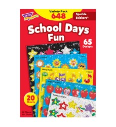 School Days Sparkle Stickers® Variety Pack, 648 ct