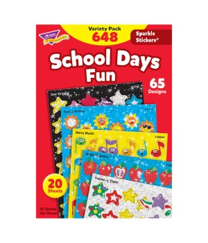 School Days Sparkle Stickers® Variety Pack, 648 ct