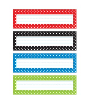 Polka Dots Desk Toppers® Name Plates Var. Pk., 32 ct