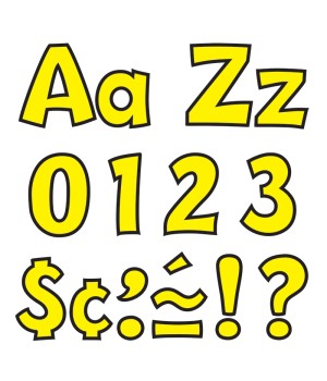 Yellow 4-Inch Playful Uppercase/Lowercase Combo Pack (EN/SP) Ready Letters®