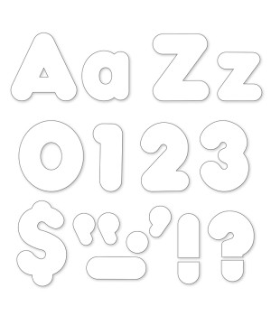 White 4-Inch Casual Uppercase/Lowercase Combo Pack Ready Letters®
