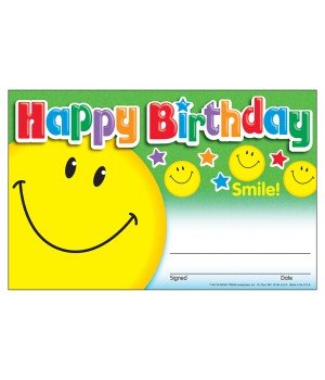Happy Birthday Smile Recognition Awards, 30 ct