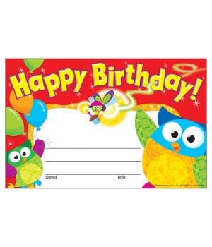 Happy Birthday Owl-Stars!® Recognition Awards, 30 ct