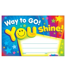 Way to Go! You Shine! Recognition Awards, 30 ct