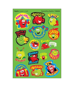 Appealing Apples/Apple Mixed Shapes Stinky Stickers®, 60 Count