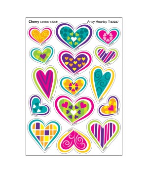 Artsy Heartsy/Cherry Mixed Shapes Stinky Stickers®, 60 Count