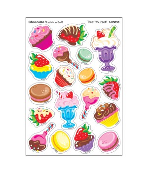 Treat Yourself/Chocolate Mixed Shapes Stinky Stickers®, 72 Count