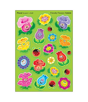 Friendly Flowers/Floral Mixed Shapes Stinky Stickers®, 84 Count