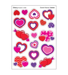 Sweet Hearts/Cherry Mixed Shapes Stinky Stickers®, 72 Count