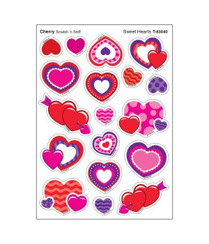 Sweet Hearts/Cherry Mixed Shapes Stinky Stickers®, 72 Count
