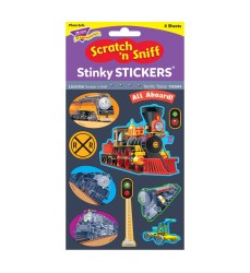 Terrific Trains/Licorice Mixed Shapes Stinky Stickers®, 40 ct.