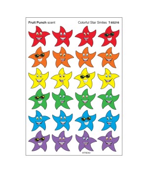 Colorful Star Smiles/Fruit Punch Stinky Stickers®, 96 ct.