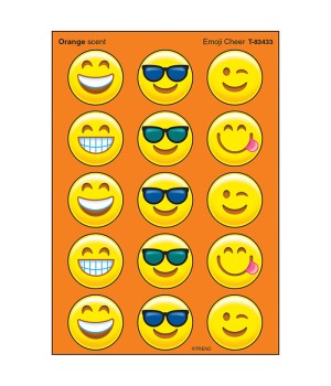Emoji Cheer/Orange Stinky Stickers®, 60 ct.