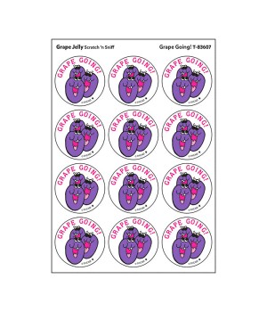 Grape Going!/Grape Jelly Scented Stickers, Pack of 24