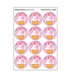 Happy Birthday/Whipped Cream Scented Stickers, Pack of 24t