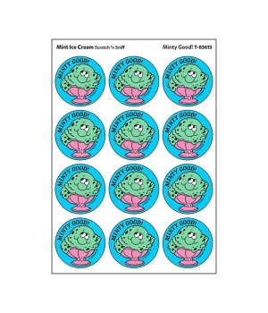 Minty Good!/Mint Ice Cream Scented Stickers, Pack of 24