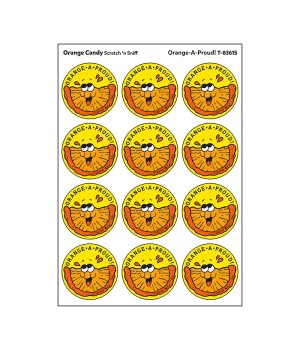 Orange-A-Proud!/Orange Candy Scented Stickers, Pack of 24