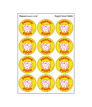 Poppin' Good/Popcorn Scented Stickers, Pack of 24