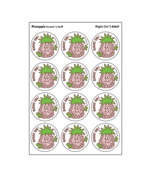 Right On!/Pineapple Scented Stickers, Pack of 24