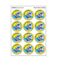 Way to Motor/Old Shoe Scented Stickers, Pack of 24