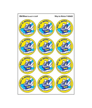 Way to Motor/Old Shoe Scented Stickers, Pack of 24
