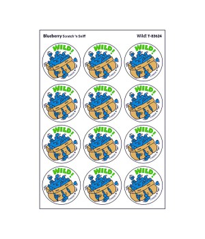Wild!/Blueberry Scented Stickers, Pack of 24