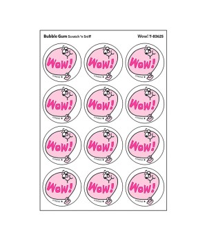 Wow!/Bubble Gum Scented Stickers, Pack of 24