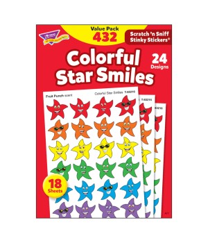 Colorful Star Smiles Stinky Stickers® Variety Pack, 432 ct