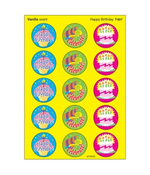 Happy Birthday/Vanilla Stinky Stickers®, 60 ct.