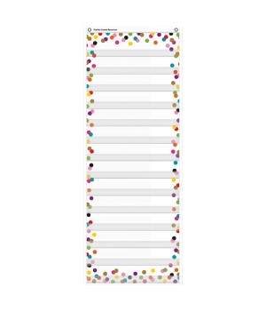 Confetti 14 Pocket Daily Schedule Pocket Chart, 13" x 34"